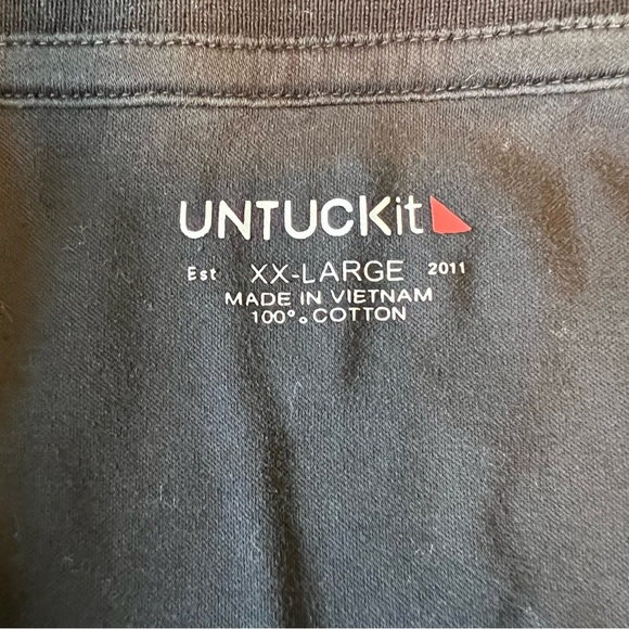 UNTUCKit men’s 100% cotton black polo. Size XXL. - Picture 2 of 7